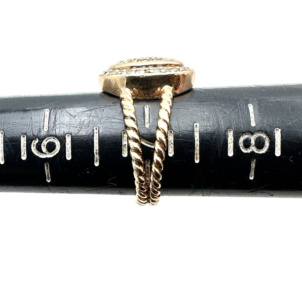 Vintage 14K Yellow Gold Diamond Cluster Ring 5 Grams Size 7