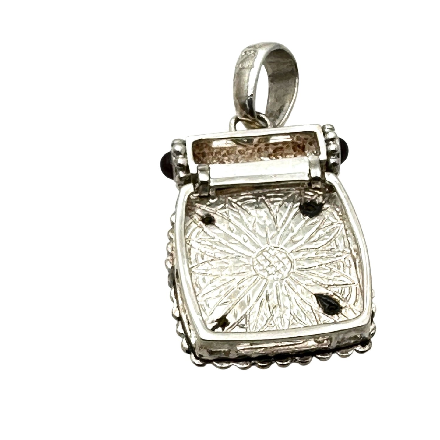 Whitney Kelley Purple Gemstone Sterling Silver Pendant 1.5"