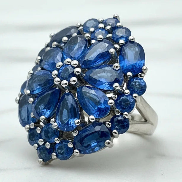 Sterling Silver Ring - White Marble