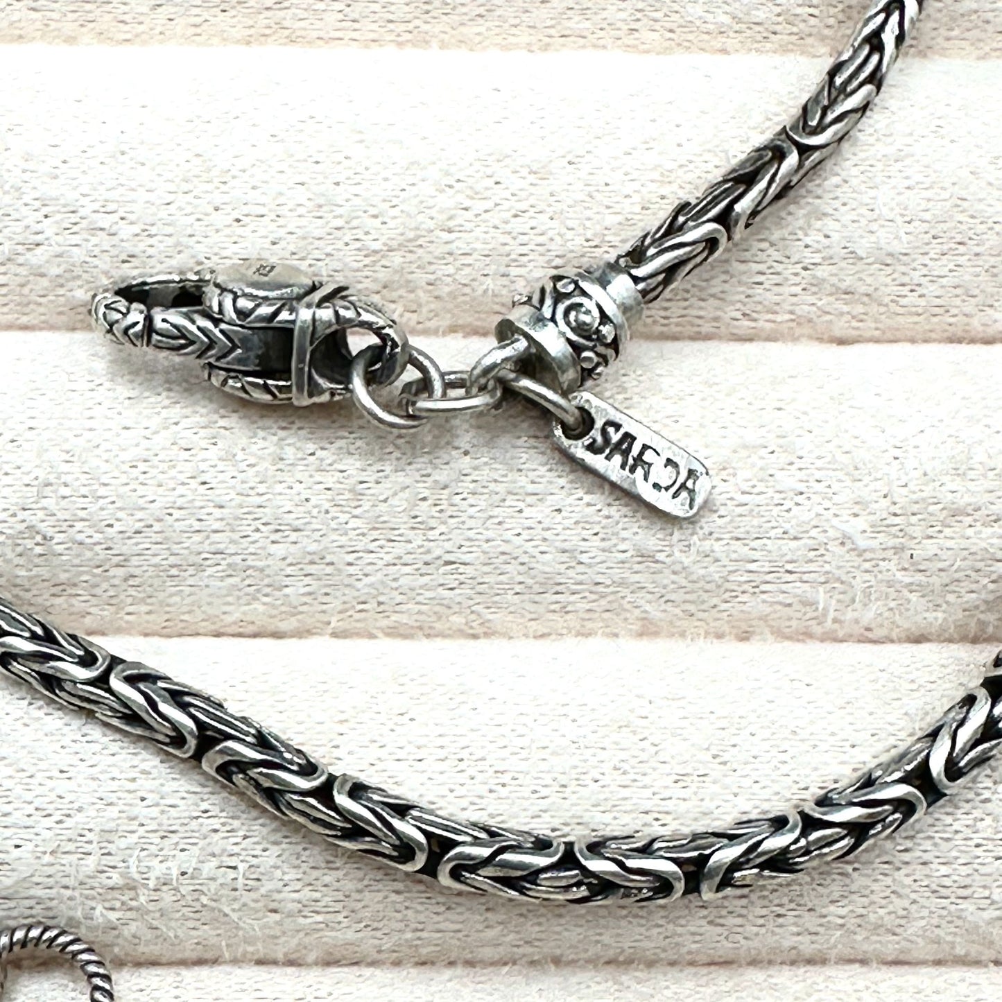Sterling Silver Byzantine Chain 15 Inch Artisan Gem Collection JTV