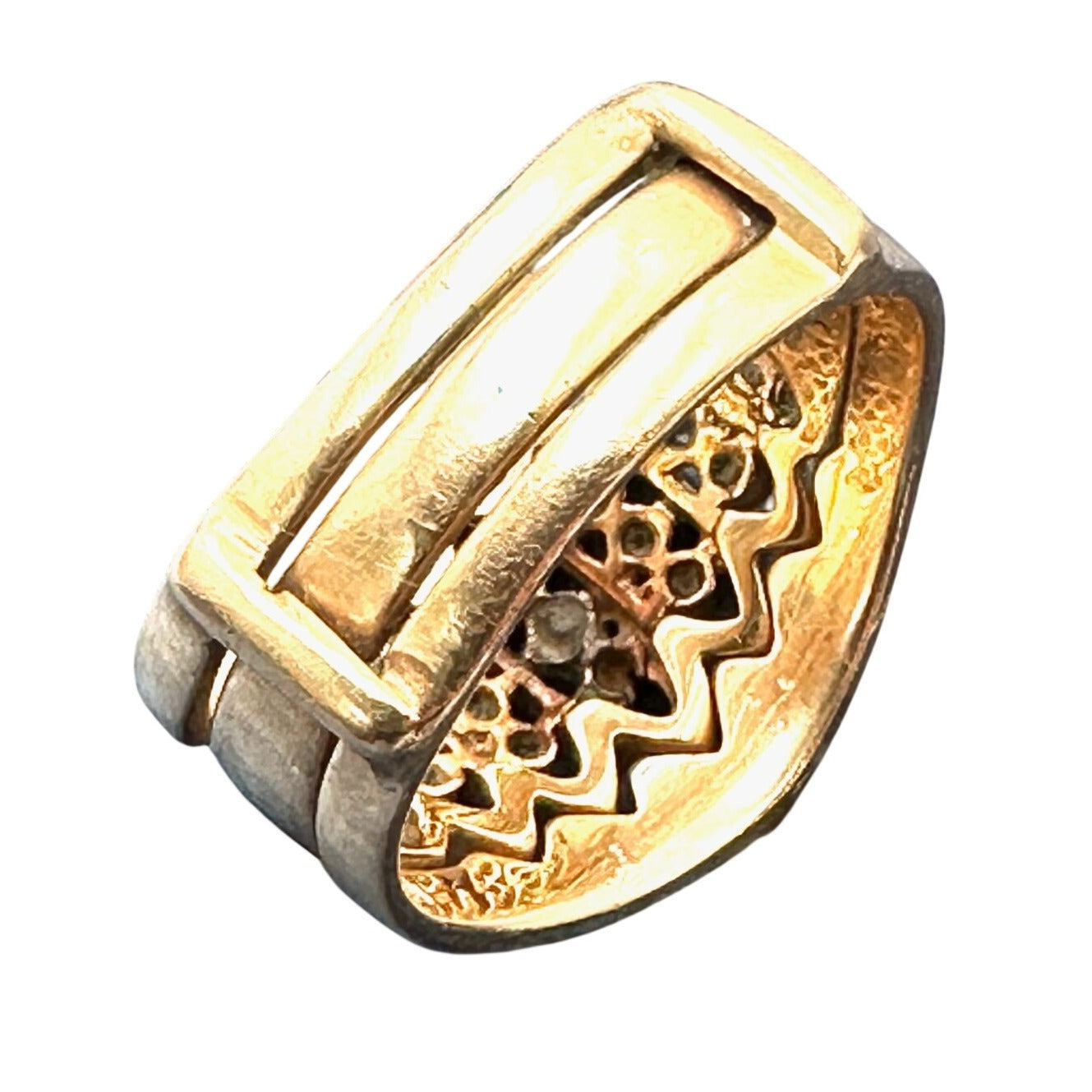 Vintage 14K Gold Diamond Cluster Ring Size 6.5
