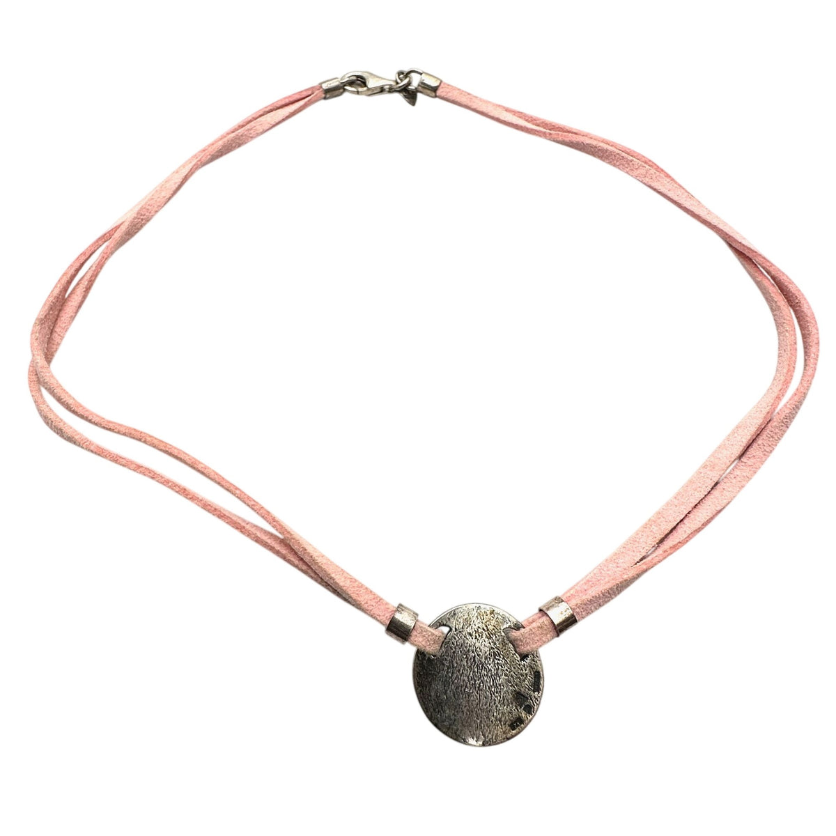 Vintage Silpada Pets Cat Dog Pendant Sterling Silver Silk Suede 15" Necklace