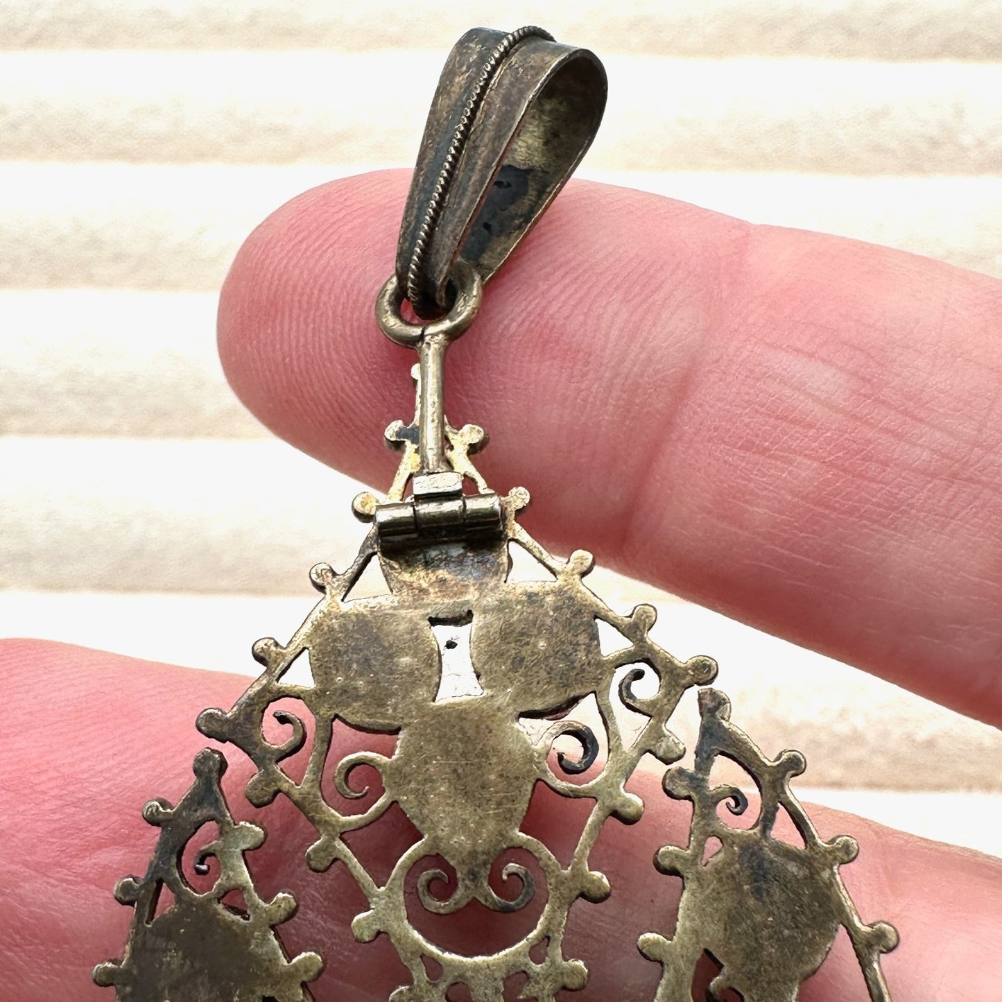 Rare Antqiue Bressans French Enamel Byzantine Cross Artist Amedee Fornet 1870s