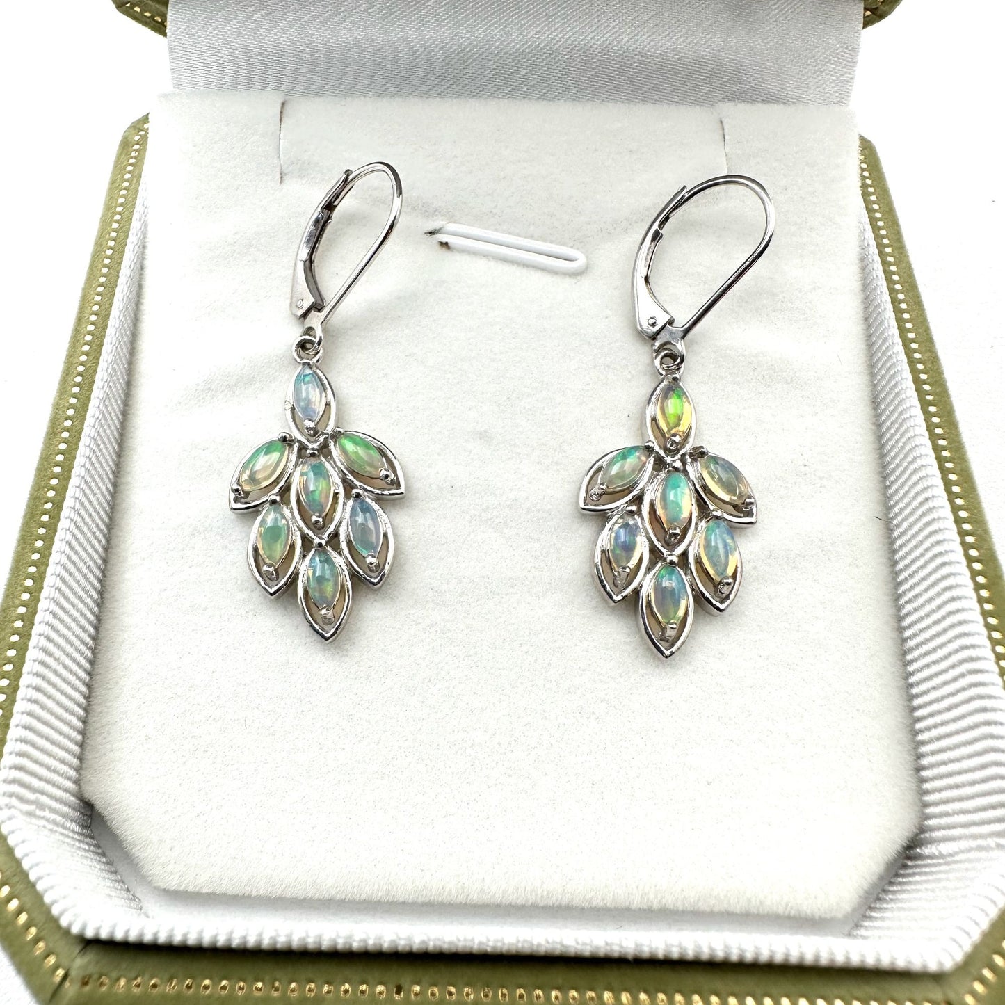 Chuck Clemency Opal Sterling Silver Pierced Earrings