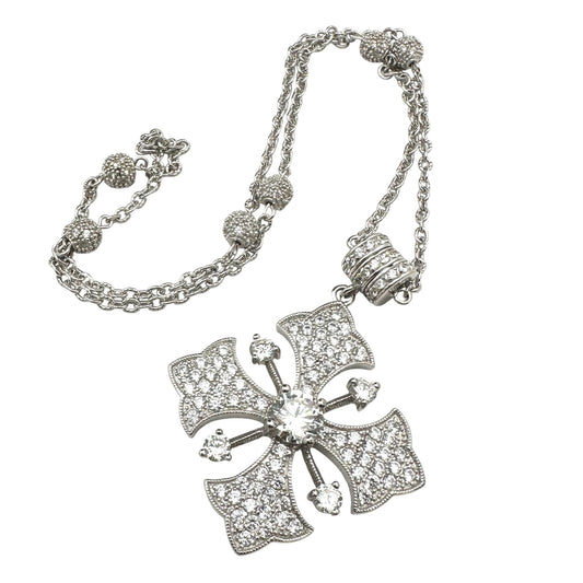Joseph Esposito Maltese Cross Magnetic Pendant Sterling Silver Necklace