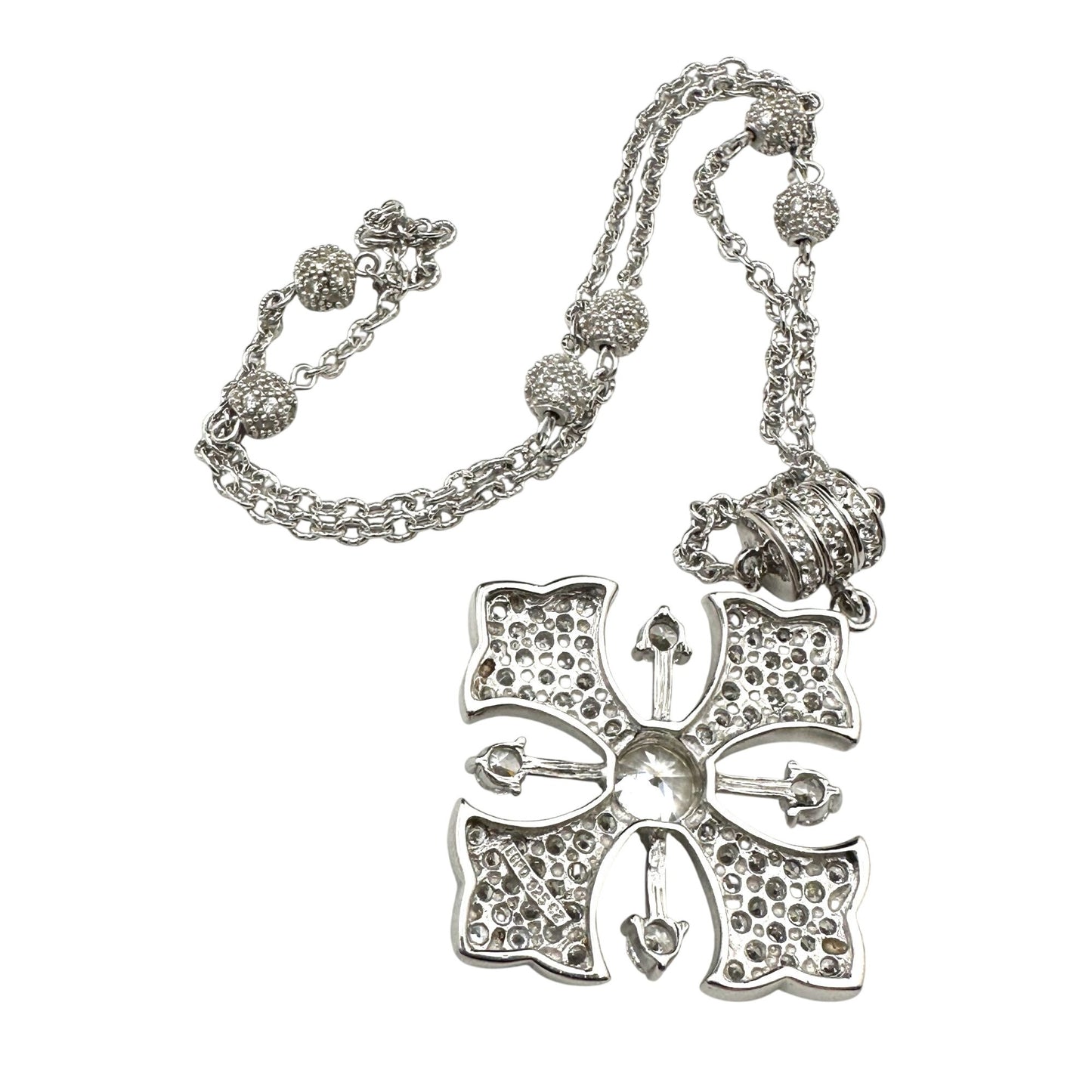 Joseph Esposito Maltese Cross Magnetic Pendant Sterling Silver Necklace