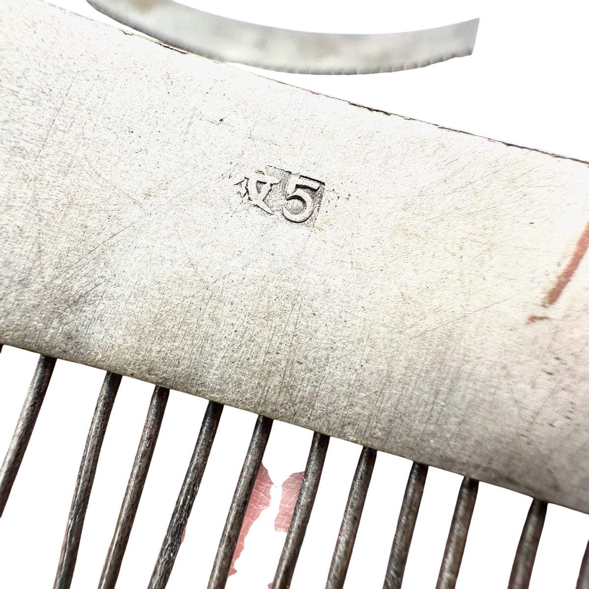 Antique Chinese Silver Ornate Dragon Repousse Hair Combs Late 1800s