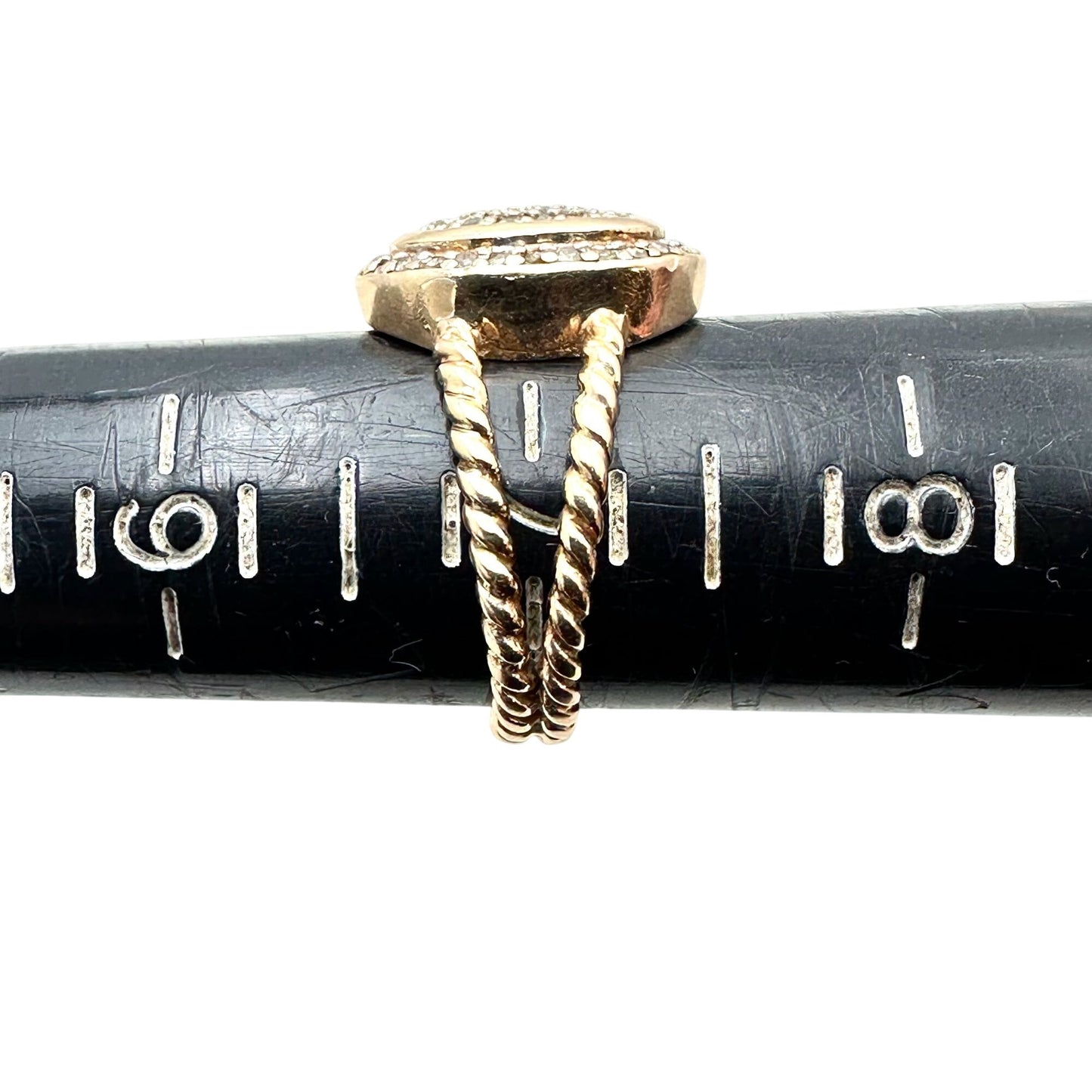 Vintage 14K Yellow Gold Diamond Cluster Ring 5 Grams Size 7