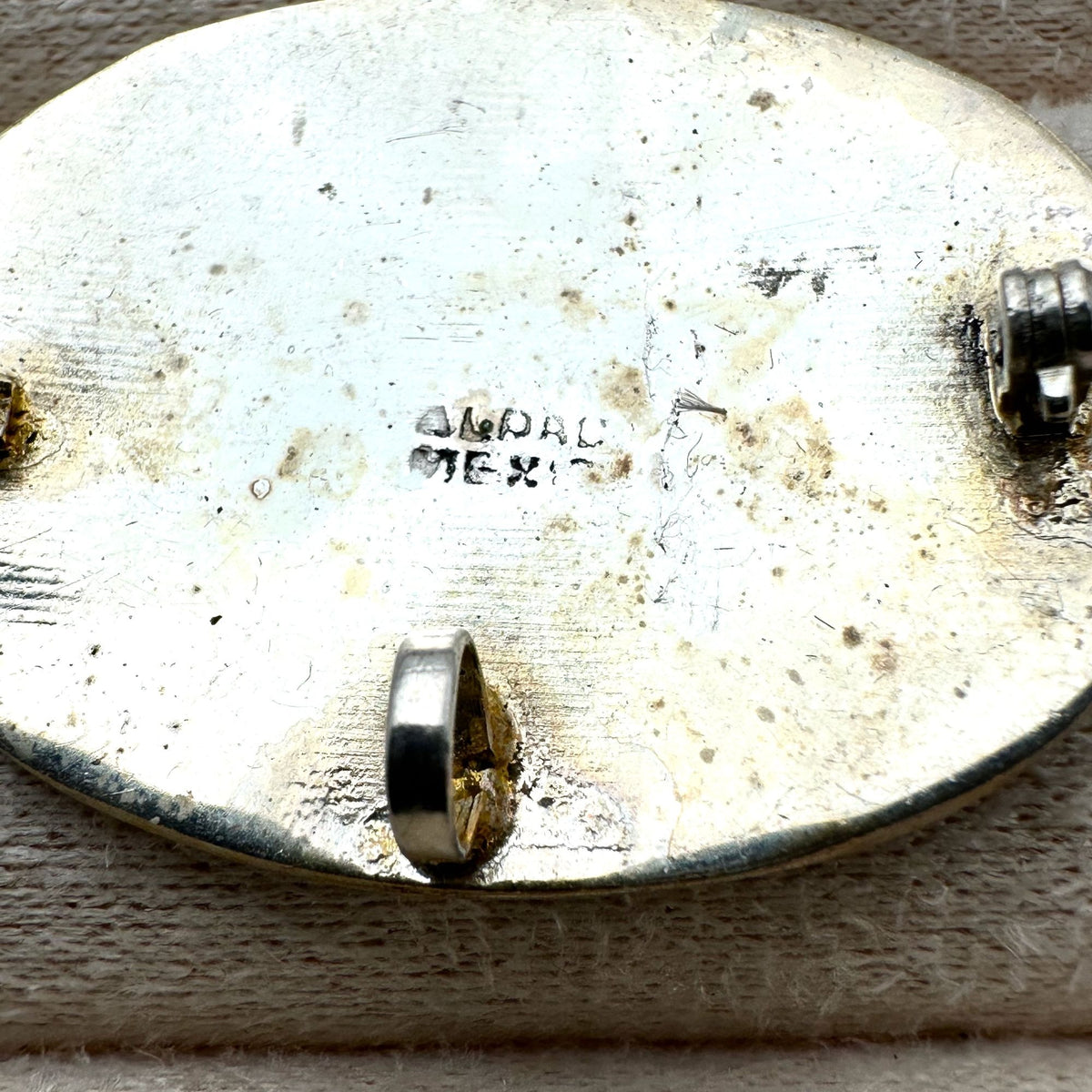 Vintage Mexico Inlay Gemstone Sterling Silver Pin Pendant Shooting Star Design