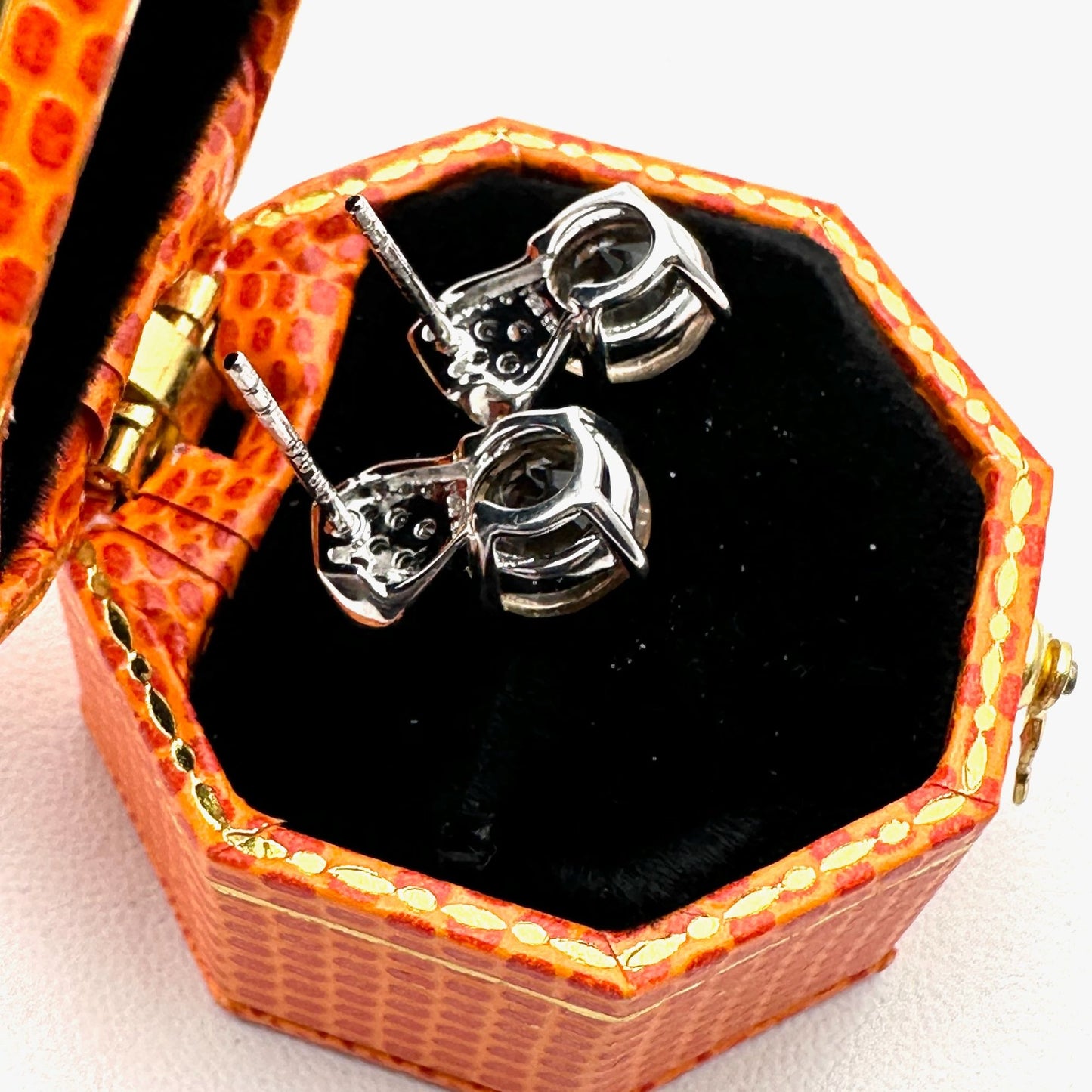 Champagne Quartz Sterling Silver Pierced Earrings 3.49ctw
