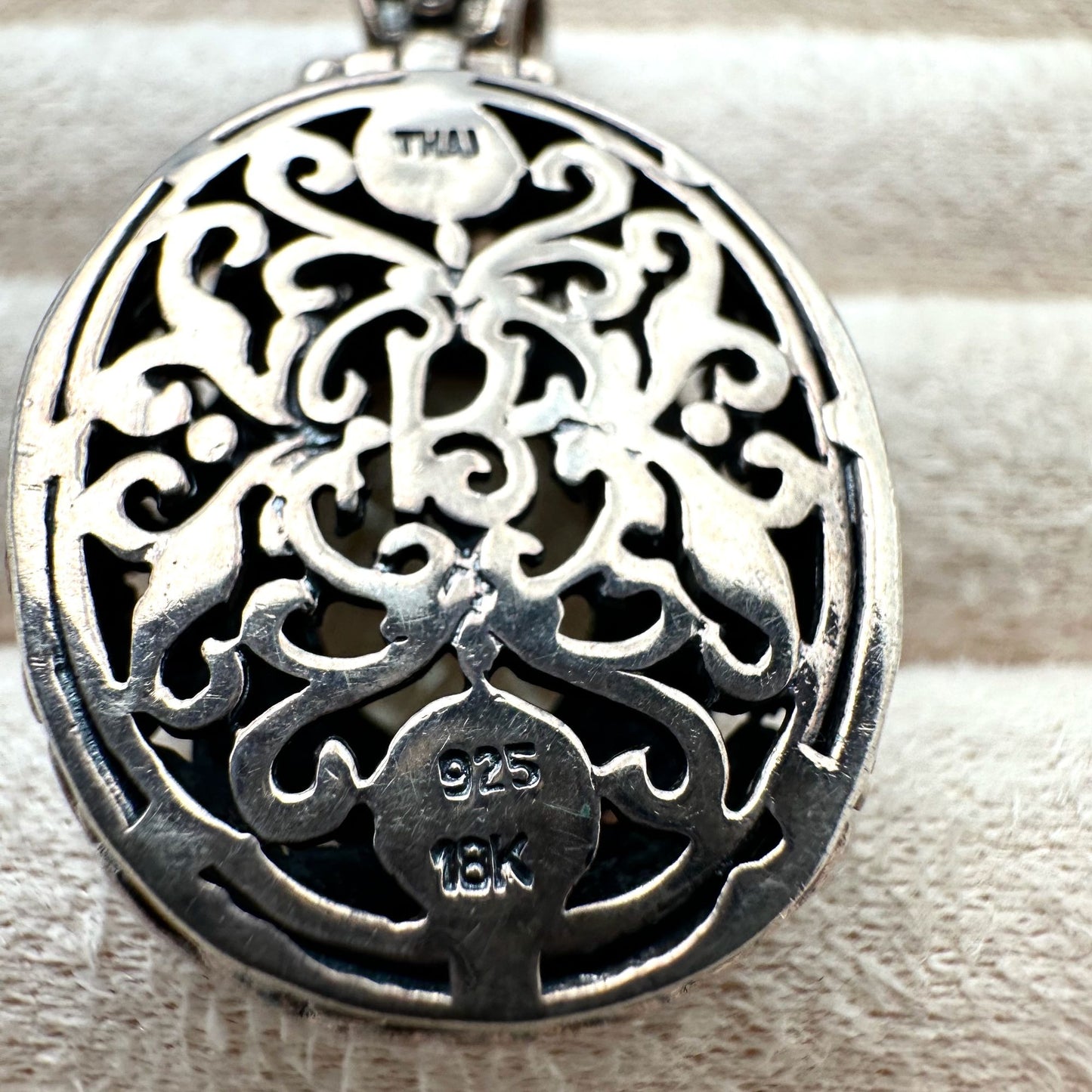 Prasiolite 18K Gold Sterling Silver Pendant 1.5 Inch Luxury
