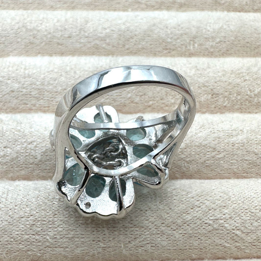 Vintage Nolan Miller Flower Cocktail Ring Size 8 Pristine Unworn Condition
