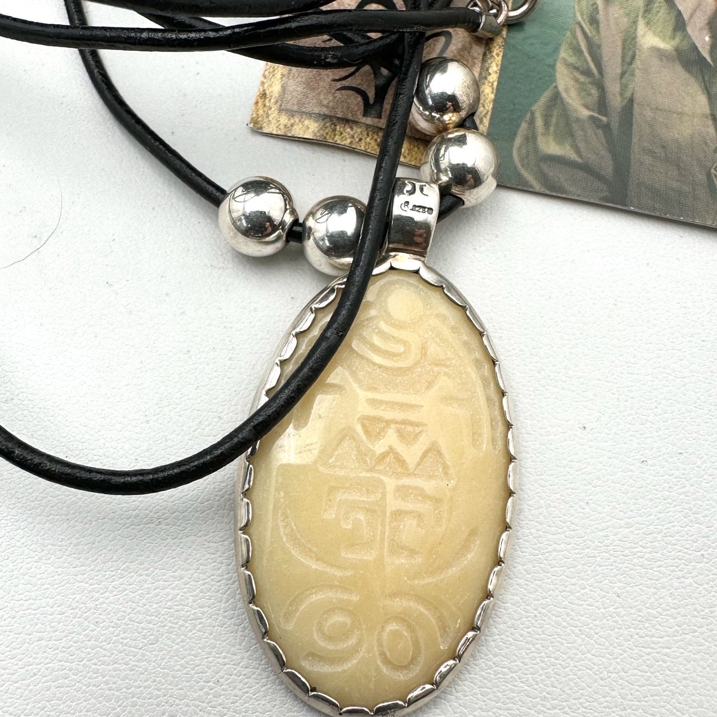 Vintage Cippy Crazy Horse Turquoise Gemstone Sterling Silver Pendant Necklace